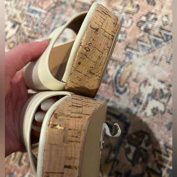 NEW Nordstrom Ansel Cork Platform Ankle Strap Sandals size 10 - Picture 6 of 7